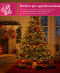 Albero di Natale Verde Realistico con Pigne e Base in Metallo – 150/180/210 cm