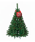 Albero di Natale Verde Realistico con Pigne e Base in Metallo – 150/180/210 cm