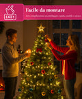 Albero Natalizio Classico – Rami Folti e Stabili, Altezza 150/180/210 cm