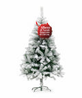 Albero Natalizio Innevato con Rami Folti e Base in Metallo– 150/180/210 cm