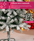 Albero Natalizio Innevato con Rami Folti e Base in Metallo– 150/180/210 cm