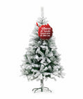 Albero Natalizio Innevato con Rami Folti e Base in Metallo– 150/180/210 cm