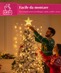Albero Natalizio Innevato con Rami Folti e Base in Metallo– 150/180/210 cm