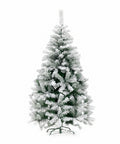 Albero Natalizio Innevato con Rami Folti e Base in Metallo– 150/180/210 cm