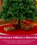 Albero di Natale Realistico Verde 210 cm e 631 Rami – Stile Tradizionale