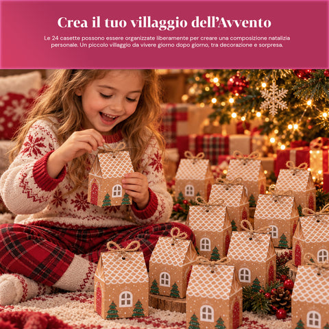 Calendriers de l’Avent – Version sapin avec tiroirs ou maisonnettes avec autocollants