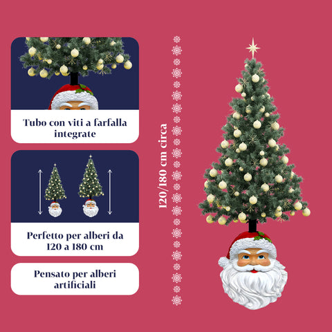 Supporto Albero di Natale Dipinto a Mano – Decorazione Unica e Divertente