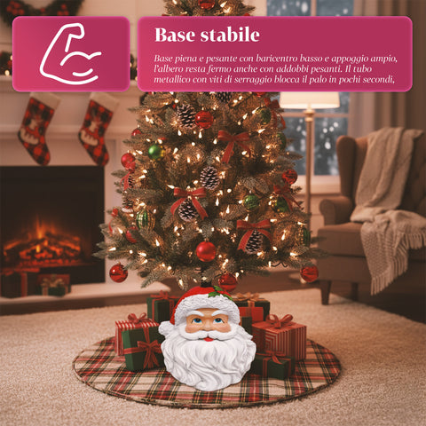 Supporto Albero di Natale Dipinto a Mano – Decorazione Unica e Divertente