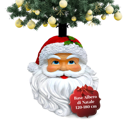 Socle décoratif pour sapin de Noël, 10 motifs, en fer et magnésium, fixation universelle, pour sapins jusqu’à 210 cm, 2 modèles avec lumières LED