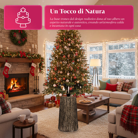 Base Realistica per Alberi di Natale XXL da 120 a 210 cm – Stile Tronco