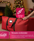 Borsa Contenitore per Albero di Natale con Ruote in Tessuto Impermeabile