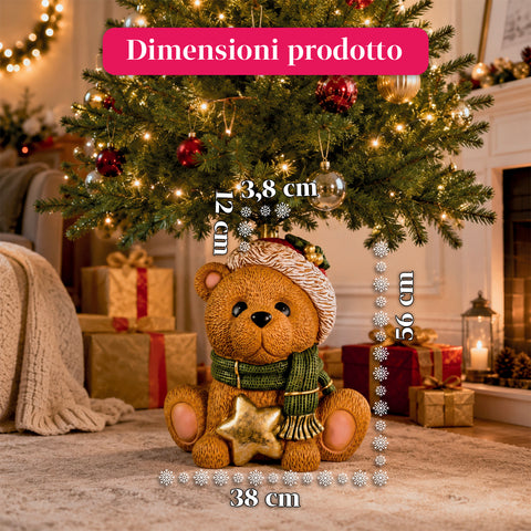 Socle décoratif pour sapin de Noël, 10 motifs, en fer et magnésium, fixation universelle, pour sapins jusqu’à 210 cm, 2 modèles avec lumières LED
