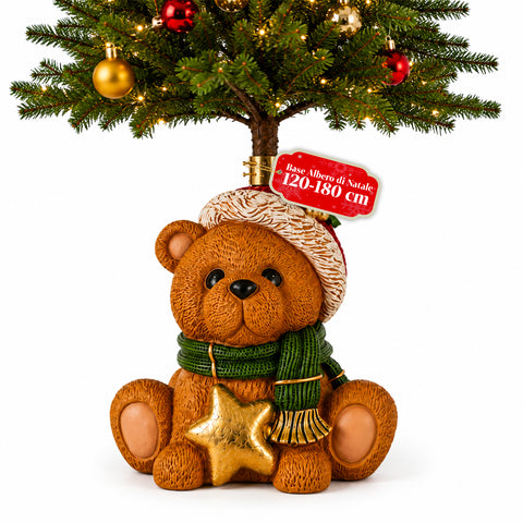 Socle décoratif pour sapin de Noël, 10 motifs, en fer et magnésium, fixation universelle, pour sapins jusqu’à 210 cm, 2 modèles avec lumières LED