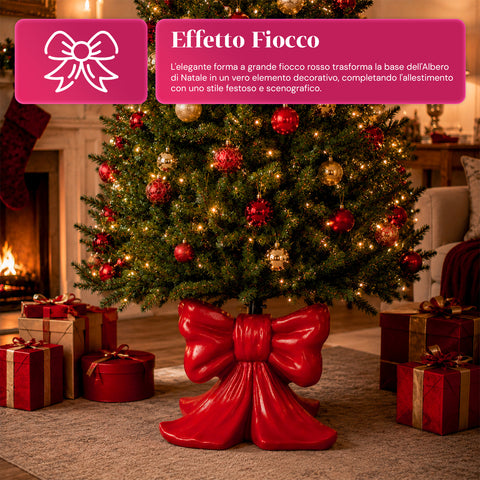 Socle décoratif pour sapin de Noël, 10 motifs, en fer et magnésium, fixation universelle, pour sapins jusqu’à 210 cm, 2 modèles avec lumières LED