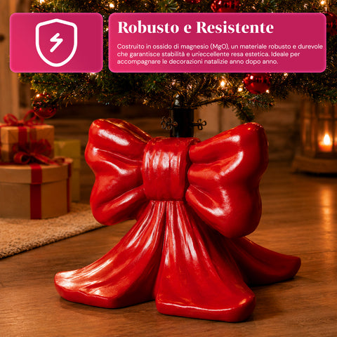 Socle décoratif pour sapin de Noël, 10 motifs, en fer et magnésium, fixation universelle, pour sapins jusqu’à 210 cm, 2 modèles avec lumières LED