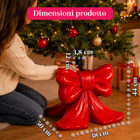 Socle décoratif pour sapin de Noël, 10 motifs, en fer et magnésium, fixation universelle, pour sapins jusqu’à 210 cm, 2 modèles avec lumières LED