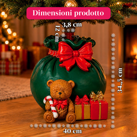 Socle décoratif pour sapin de Noël, 10 motifs, en fer et magnésium, fixation universelle, pour sapins jusqu’à 210 cm, 2 modèles avec lumières LED