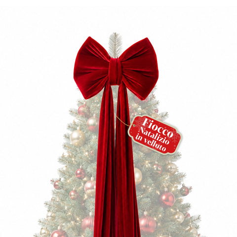 Grand nœud en velours rouge 80 cm ou 190 cm – Ornement rembourré avec crochet, décoration pour porte, sapin et intérieur
