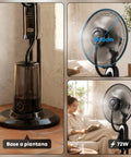 Ventilatore A Piantana Con Nebulizzatore 75W - 3 Velocità e Telecomando