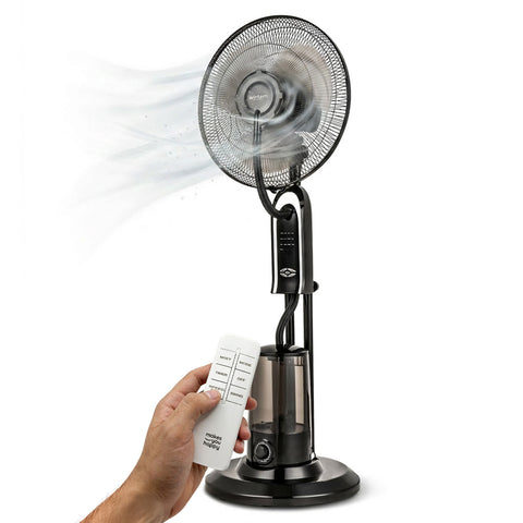 Ventilatore A Piantana Con Nebulizzatore 75W - 3 Velocità e Telecomando