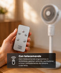 Ventilatore a Piantana Ricaricabile – 3 Altezze, Telecomando e Aromaterapia
