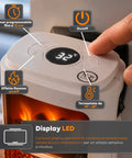 Stufetta Elettrica da Parete 400W con Design Compatto e Temperatura Regolabile