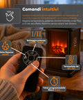 Caminetto Elettrico da Tavolo EIRA 1000W con Telecomando