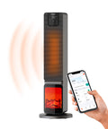 Stufa Elettrica Smart 2000W con APP Tuya, LED Display, Funzione ECO e Timer