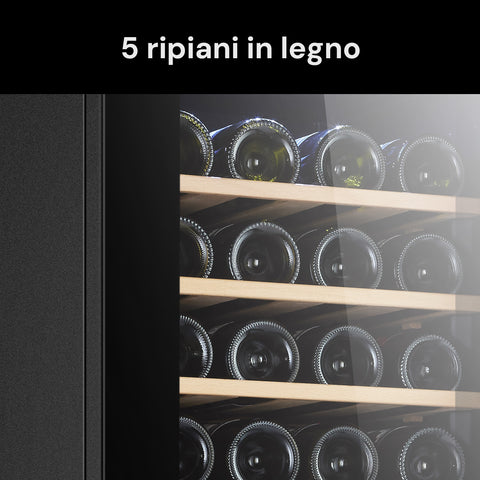 Cave à vin réfrigérée silencieuse avec écran LED tactile et clayettes chromées