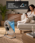 Ventilatore da Terra ø 40cm – Inclinabile, Potenza 65W e Pale in Metallo