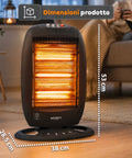 Tuck Stufa Alogena 1200W – 3 Elementi e Oscillazione Automatica