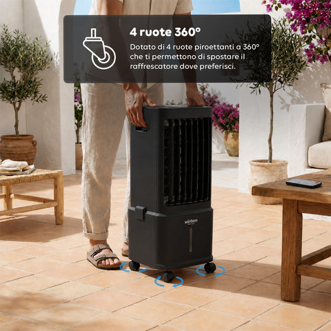 Raffrescatore Evaporativo 8,5L con Telecomando – Display LED Touch, 3 Velocità, Timer 7h e 80W