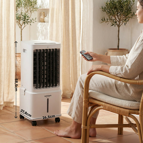 Raffrescatore Evaporativo 8,5L con Telecomando – Display LED Touch, 3 Velocità, Timer 7h e 80W