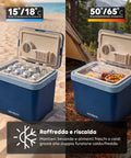 Borsa Frigo Elettrica 24L Caldo/Freddo – Rinfresca fino a -18°C sotto Ambiente e Riscalda fino a 65°C (40/50W)