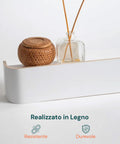 Appendiabiti da Muro Design Moderno con 4 Ganci a Scomparsa