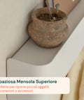 Appendiabiti da Muro Design Moderno con 4 Ganci a Scomparsa