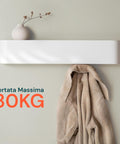 Appendiabiti da Muro Design Moderno con 4 Ganci a Scomparsa