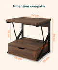 Supporto Microonde da Cucina in MDF con Cassetto e Ripiano Superiore