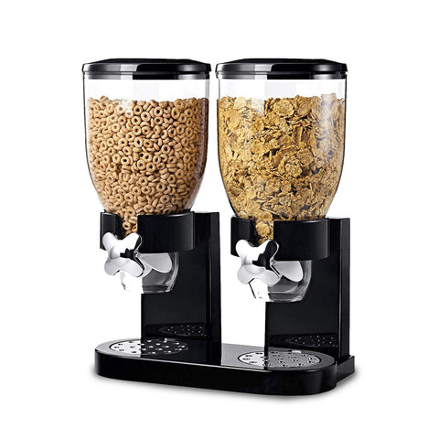 Dosatore per Corn Flakes Doppio 2x1,75L con Manopola – Ideale per la Colazione