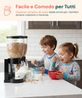 Dosatore per Corn Flakes Doppio 2x1,75L con Manopola – Ideale per la Colazione