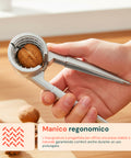 Schiaccianoci in Alluminio Ergonomico con Molla Integrata Resistente