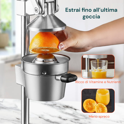 Spremiagrumi Manuale a Leva Professionale Struttura in Ghisa con Filtro