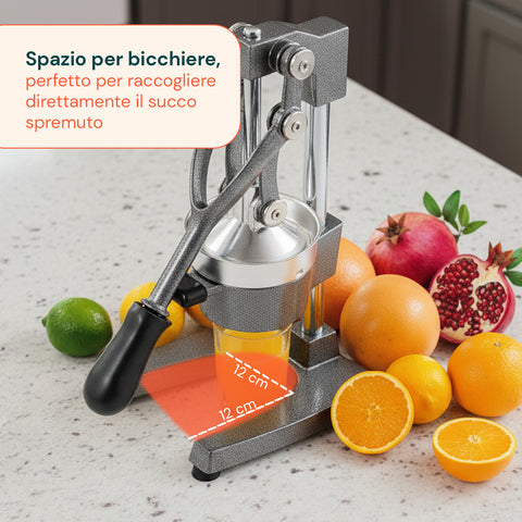 Spremiagrumi Manuale a Leva Professionale Struttura in Ghisa con Filtro