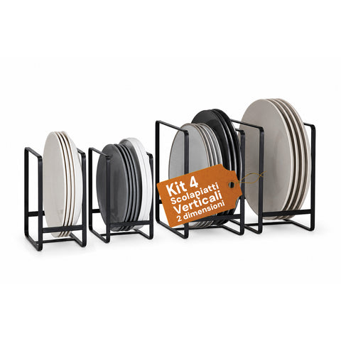 Égouttoir Vertical Gain de Place – Lot de 4 Pièces en Métal 2 Tailles Gain de Place