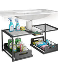 Organizer Sottolavello Cucina Espandibile con 2 Cassetti Estraibili
