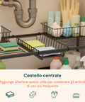 Organizer Sottolavello Cucina Espandibile con 2 Cassetti Estraibili