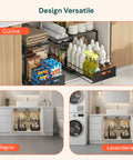 Organizer Sottolavello Cucina Espandibile con 2 Cassetti Estraibili