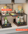 Organizer Sottolavello Cucina Espandibile con 2 Cassetti Estraibili