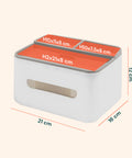 Dispenser Multiuso da Tavolo - Organizer con 3 Scomparti e Porta Fazzoletti