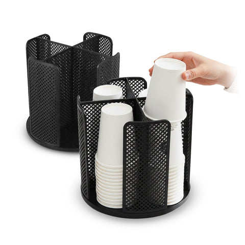 Support de verres rotatif à 360° avec 4 compartiments gain de place